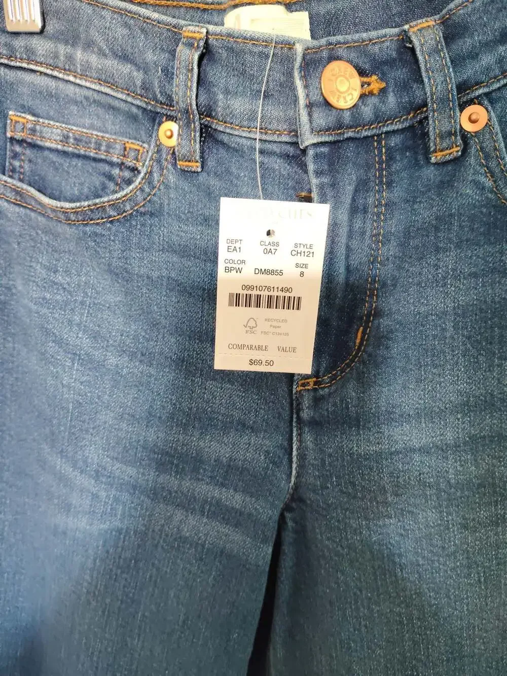 Crewcuts by J.Crew Wide-Leg Girls' Denim Jeans sz 8 NWT
